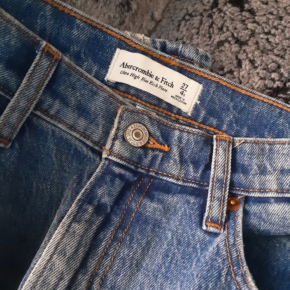 Ultra high rise flare jeans